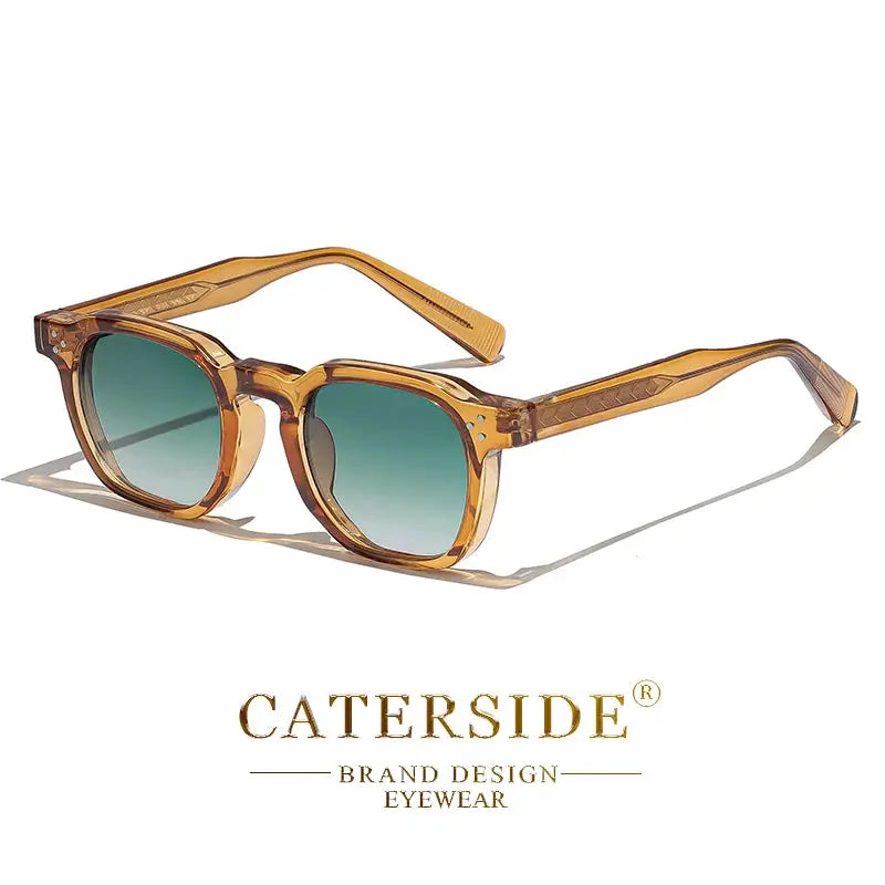 Caterside Fashion Unisex Small Frame Square Sunglasses Personalized Design With UV400 Lenses