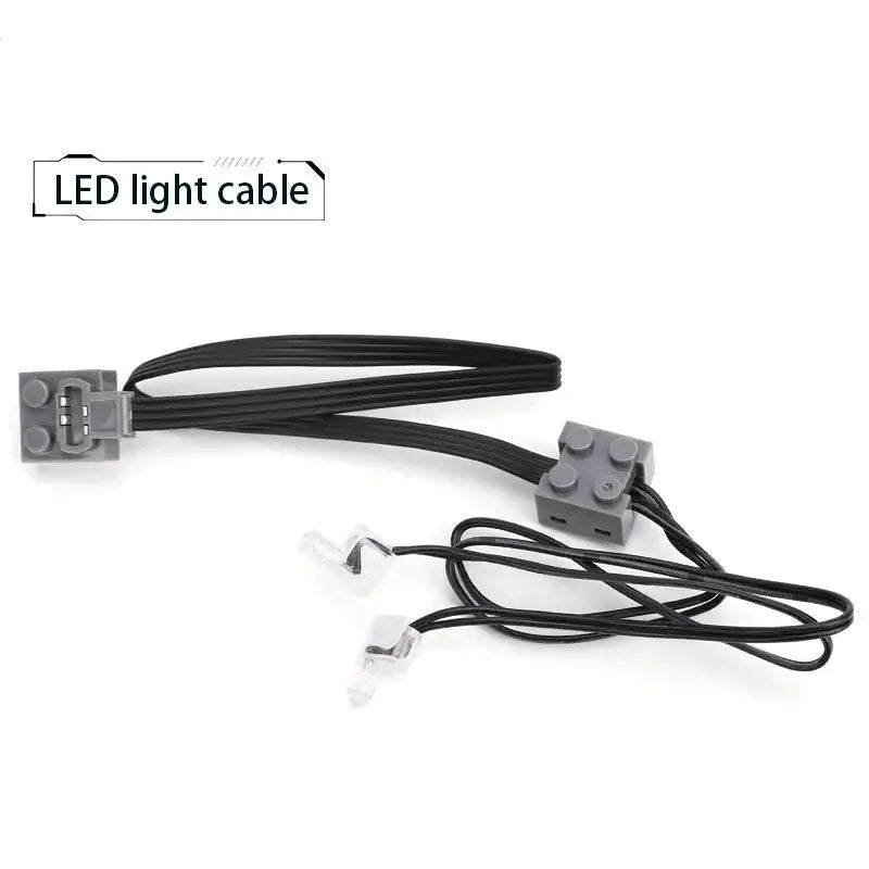 Electric Motor Set for MOC Remote Control Cars with Lithium Battery Box Connectors and Led Lights