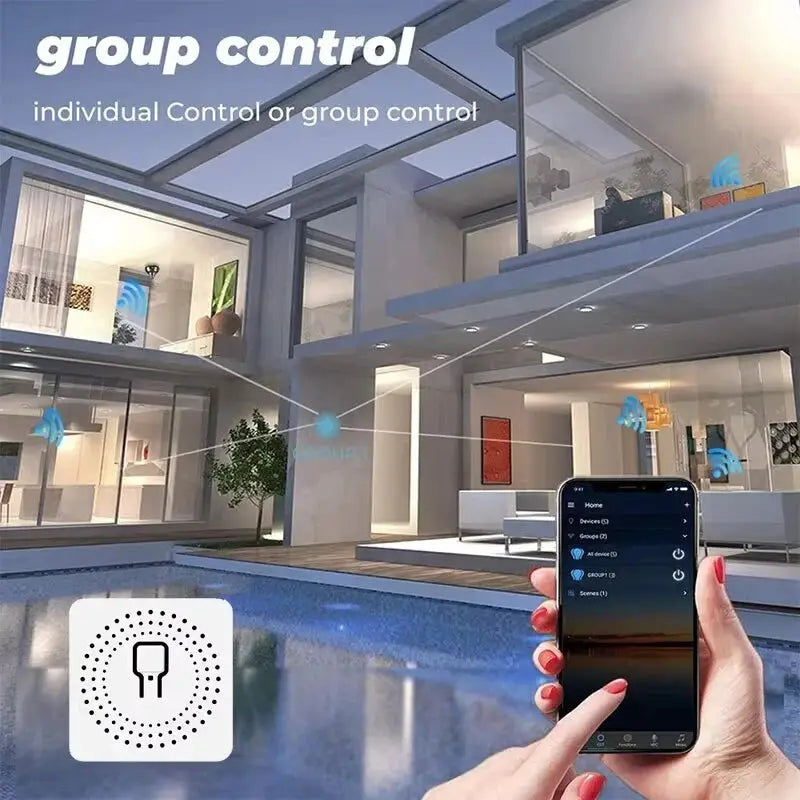Simples Market Mini 16A WiFi smart switch module; 2-way control, compatible with Alexa/Google Home, Smart Life app.