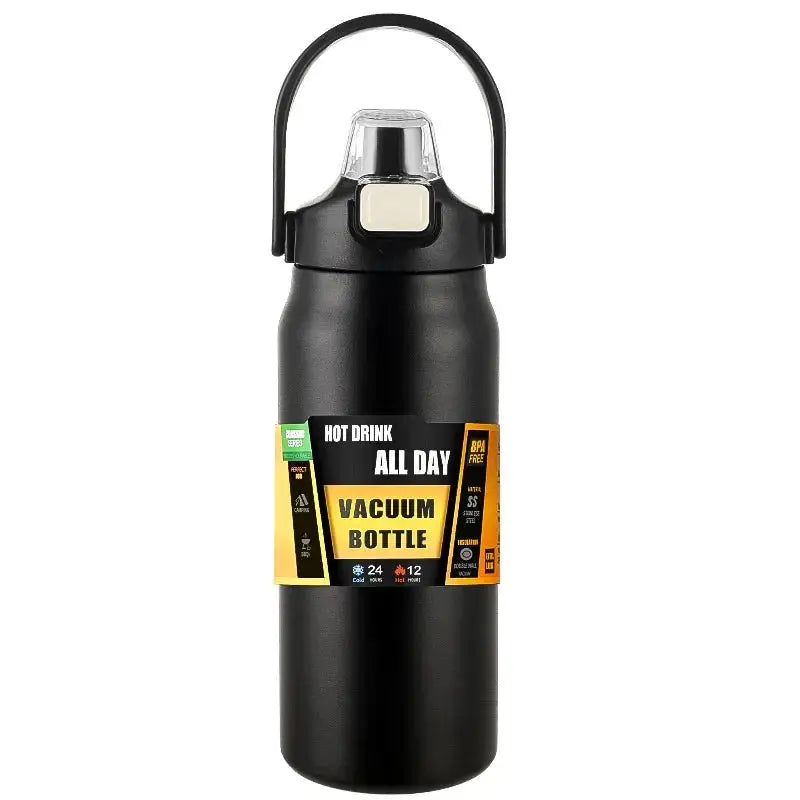 Outdoor Stainless Steel Vacuum Insulated Thermos Mug With Straw