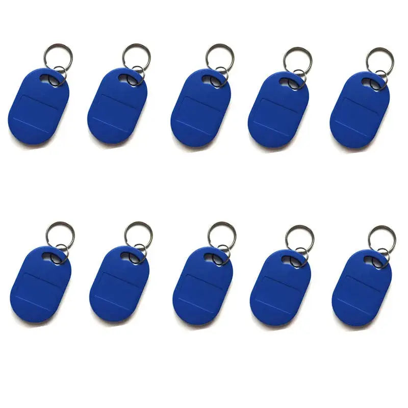 RFID keyfob tags, 10-pack, blue by Simples Market, dual-frequency 125kHz/13.56MHz