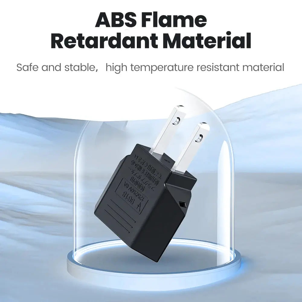 US To EU Travel Adapter Plug With Pure Copper Conductor And Flame Retardant Shell For Safe 10A Use