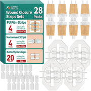 Sanke Rescue Wound Closure Strips Zipper Bandages Emergency Laceration Repair For First Aid Kit IFAK 1 14 28 Pack