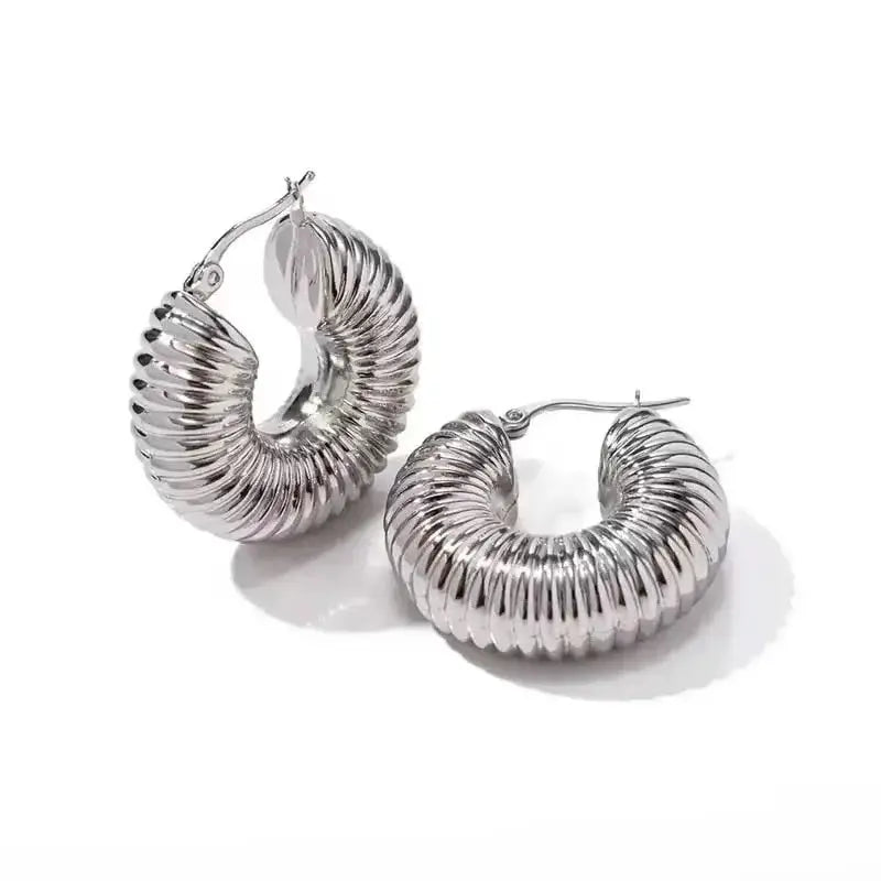 6 Piece Geometric Statement Earrings Set For Women CCB Hollow Zinc Alloy Jewelry For Daily Wear And Party