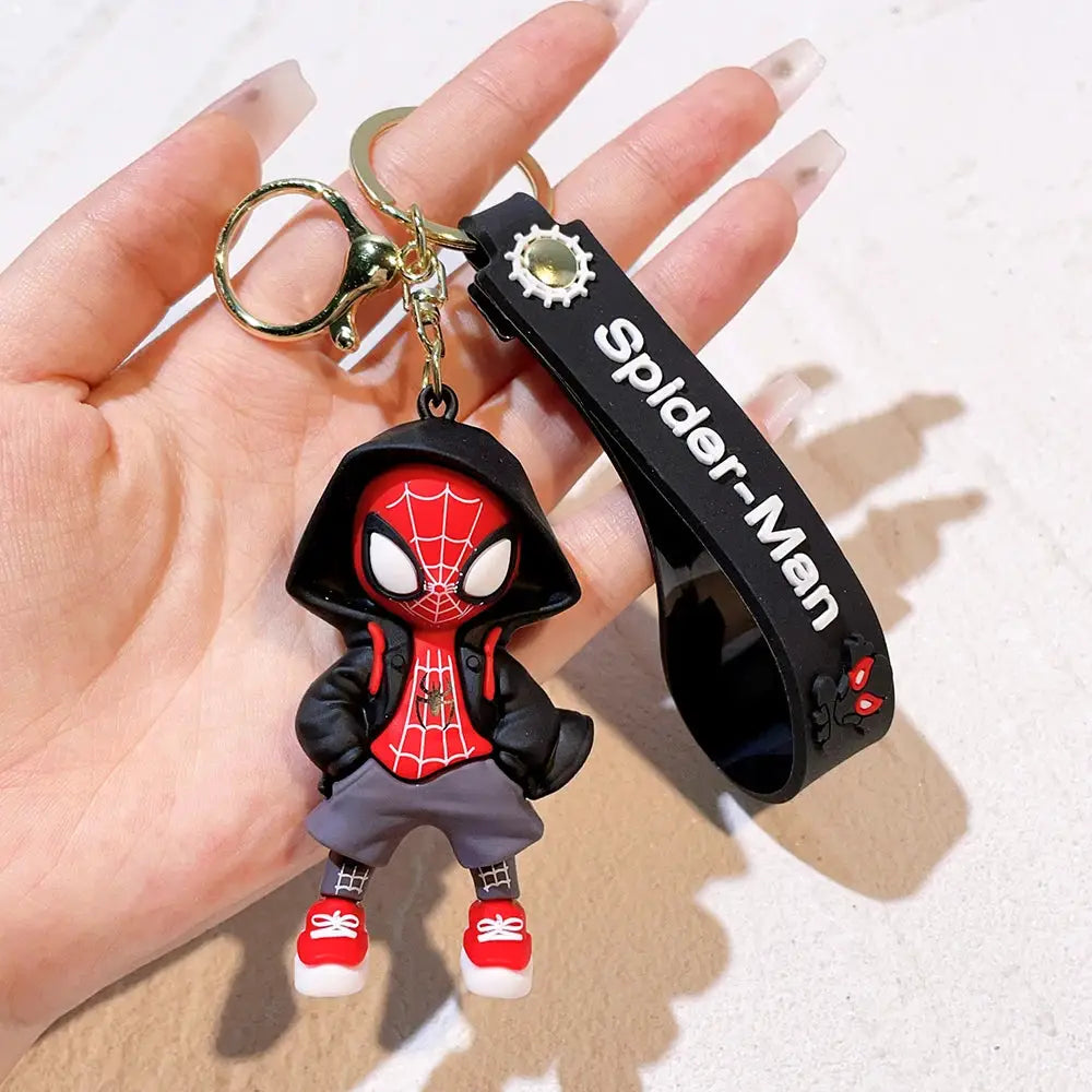 Marvel Spider Man Keychain 1 Pack or 4 Pack Avengers Cartoon Comics Key Ring Pendant Gift for Friends
