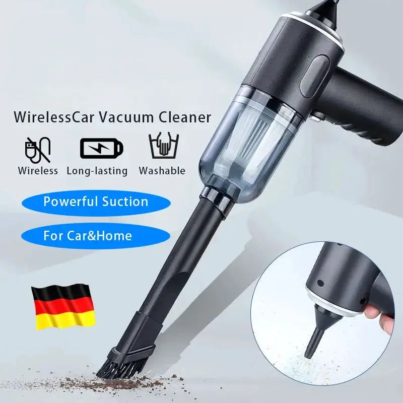 9000Pa Wireless Car Vacuum Cleaner With USB Charging 1200mAh Portable Mini Wet And Dry Cleaning