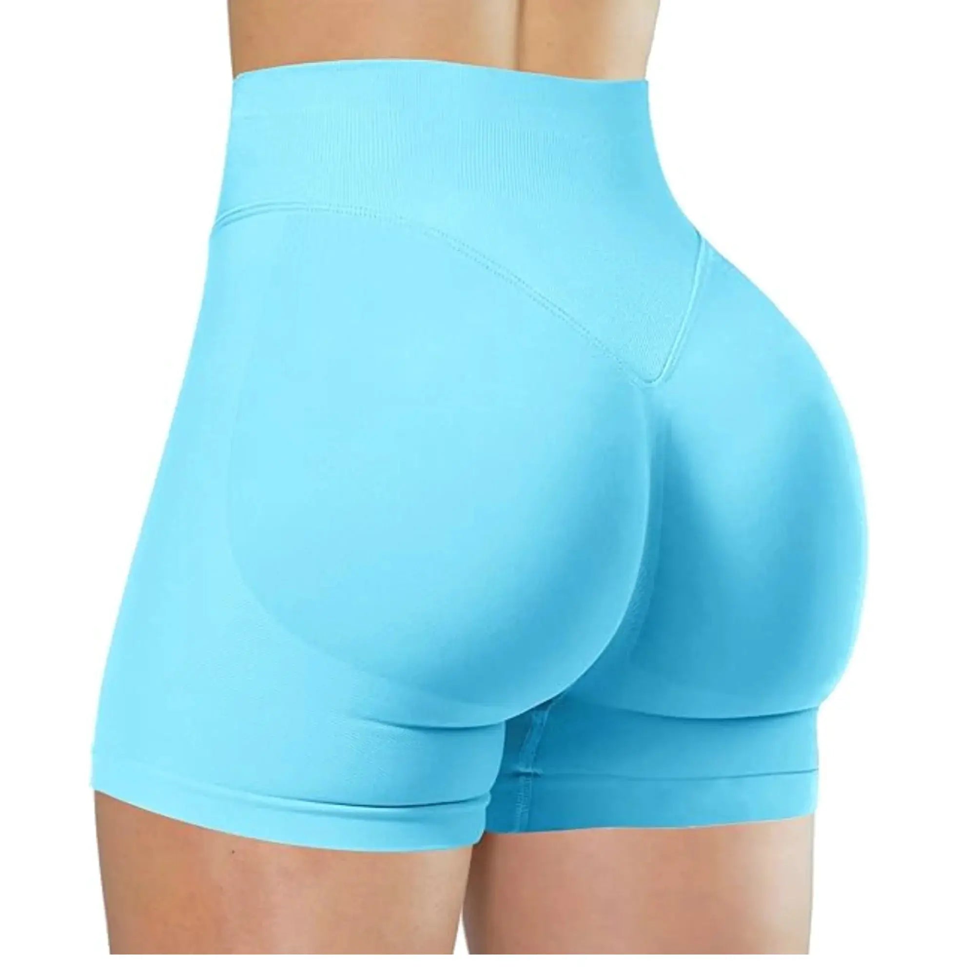 FlexiFit Summer High Waisted Yoga Shorts Snug Booty Lifting Seamless Knit Fit For Running And Yoga