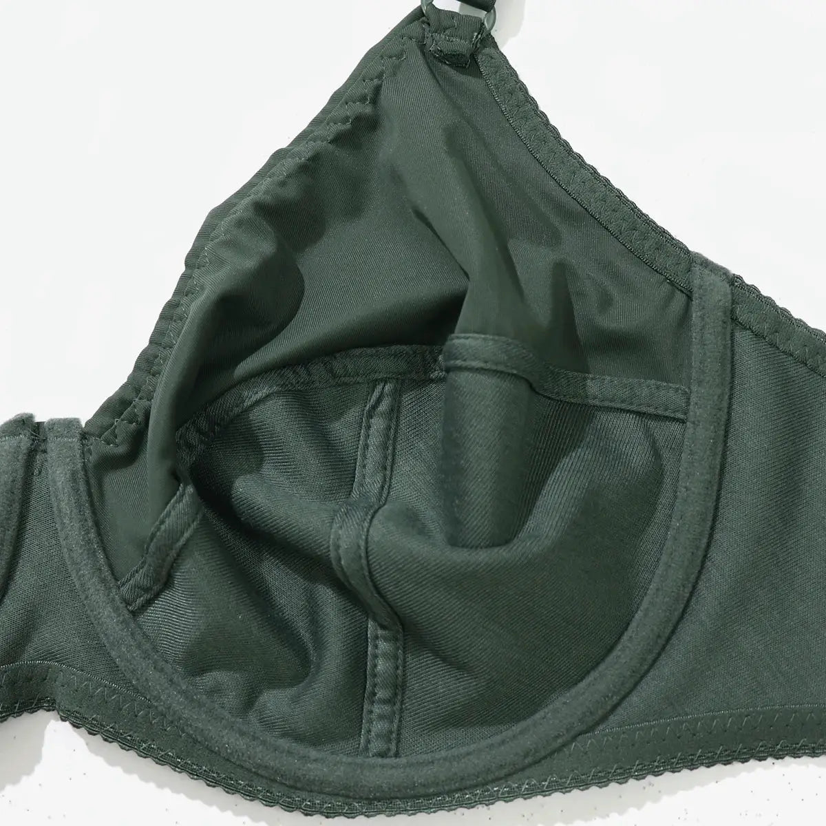 BEAUWEAR green plus-size underwire bra with unpadded, unlined cups by Simples Market