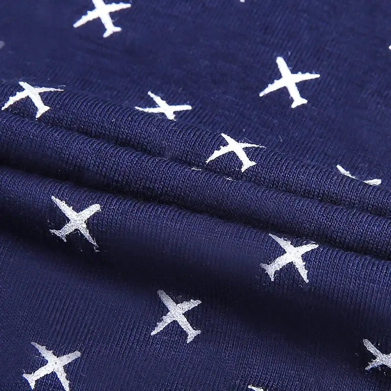 Boxer shorts, 4-pack, navy blue cotton with white X-shaped patterns, Simples Market
