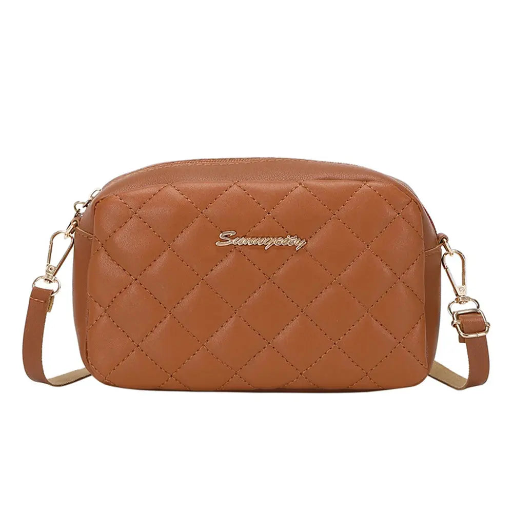 Lingge Tassel Small Crossbody Messenger Bag With Camera Compartment For Women Elegant Compact Everyday Bag