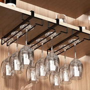 Hanging Red Wine Glass Storage Rack With High Footed Design No Drilling Required Inverted Drain Rack For Home Bar
