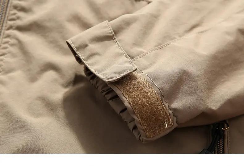 Men's outdoor waterproof jacket cuff with Velcro strap in beige