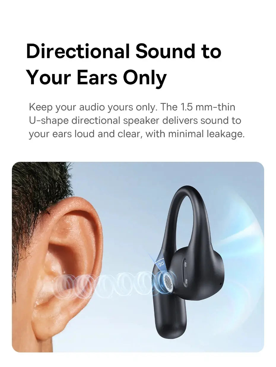 Baseus Eli 2i Fit open-ear wireless earphones with ear hooks, black, IPX5 waterproof