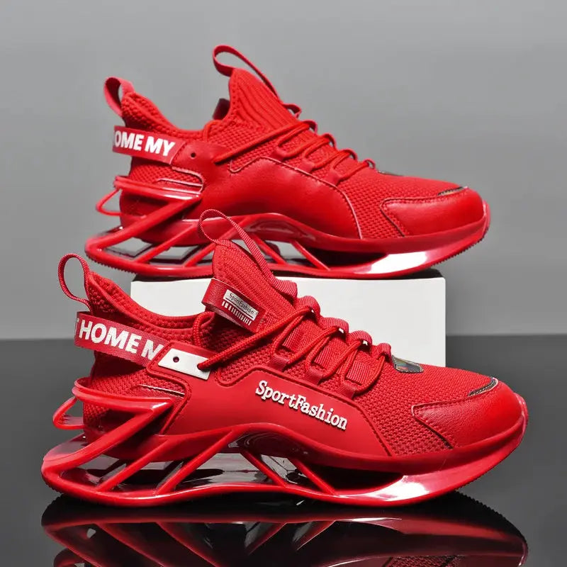 Mens Casual Sneakers Breathable Flyknit Upper Running Shoes Luxury Trainers For Everyday Wear