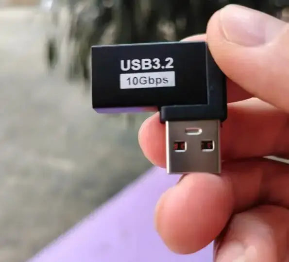 90 Degree USB 3.0 Male To Female Right Angle Extension Adapter Upward Elbow For Laptop PC 10Gbps