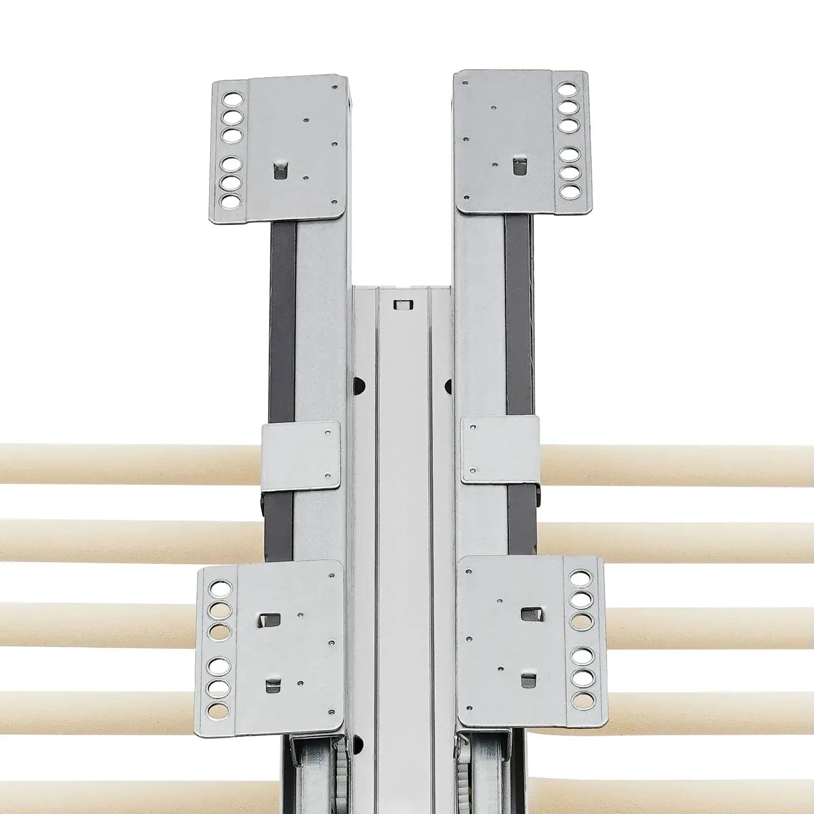 Simples Market pair of pull-out wardrobe trouser racks, extendable, silver metal for 46 cm deep wardrobes.