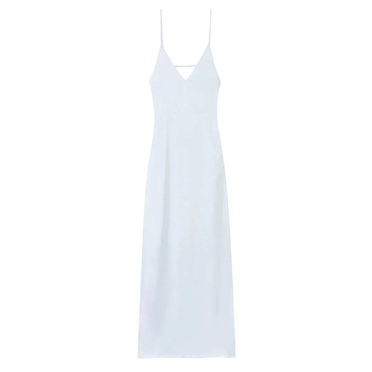 HH Women Summer Yellow V Neck Sling Dress Lightweight Sleeveless Maxi For Effortless Elegance