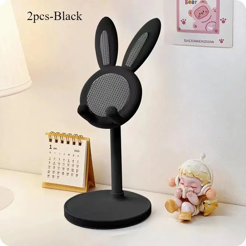 Rabbit Shaped Desktop Phone Stand With Adjustable Height And Tilt For Hands Free Viewing