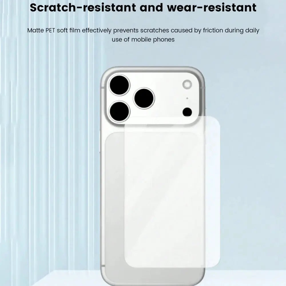 NNBILI 2pc matte base lens film and matte PET back film for iPhone 17 Pro Max and 17 Pro, minimalist design