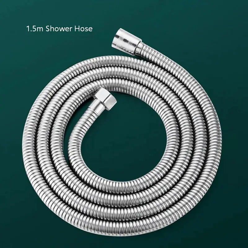 SUS 304 stainless steel handheld shower hose, 1.5m, flexible metal coil