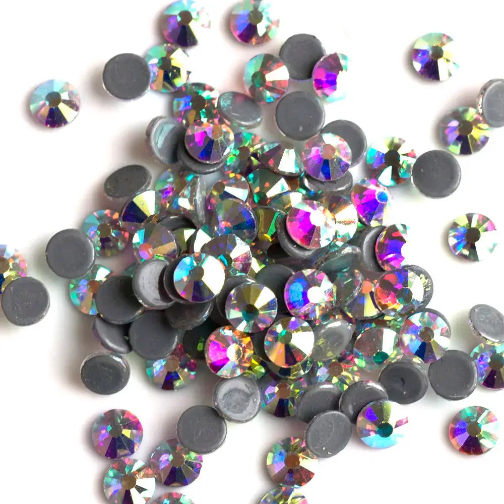 Hotfix Crystal AB Rhinestones For Iron On Jewelry Making Glass Beads Flatback Crafts Accessories Cap Dancing Dress