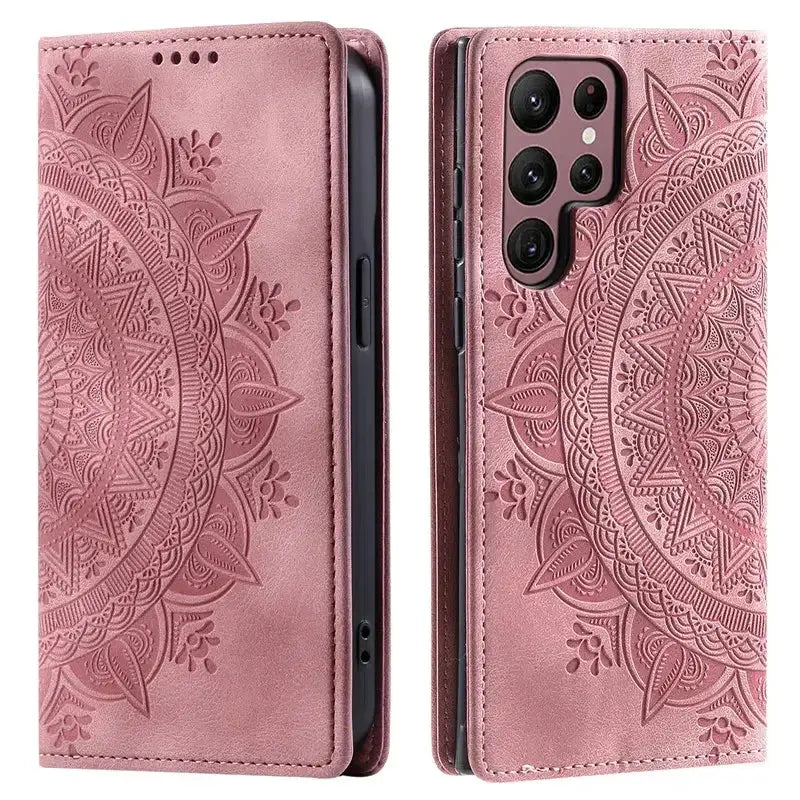 NovaGuard Magnetic Flip Leather Case for Samsung Galaxy S25 S24 Ultra S23 FE S22 S21 S20 S10 S9 Plus Note 20 Card Slot