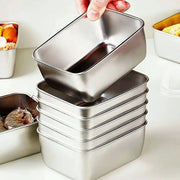 AuroraLine 6 Piece Stainless Steel Food Storage Containers Set With Lids Leakproof Stackable Reusable For Camping