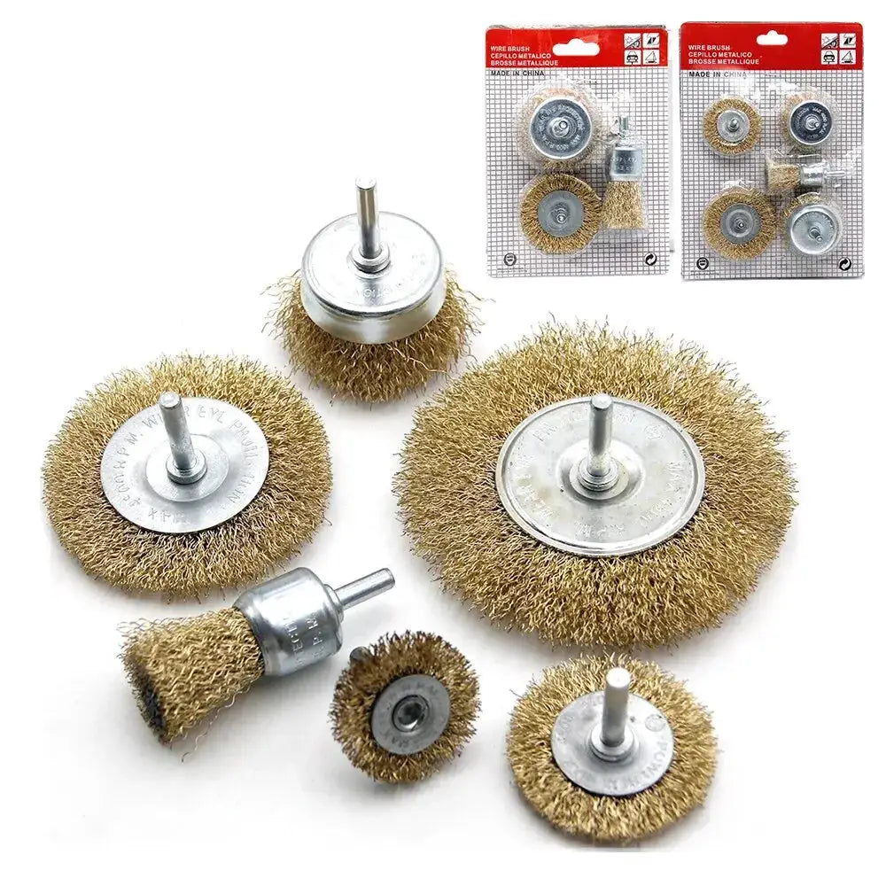 3 Piece Pen Type Steel Wire Brush And 5 Piece Electric Drill Wire Wheel Set For Polishing And Rust Removal Surface Prep