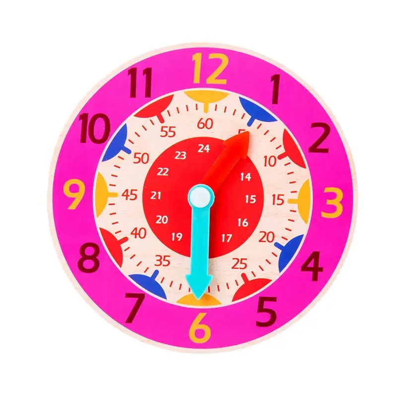 Kids Montessori Wooden Clock Toy For Time Learning Educational Aid For Children Primary School Age 3 12 Tell Time Toy