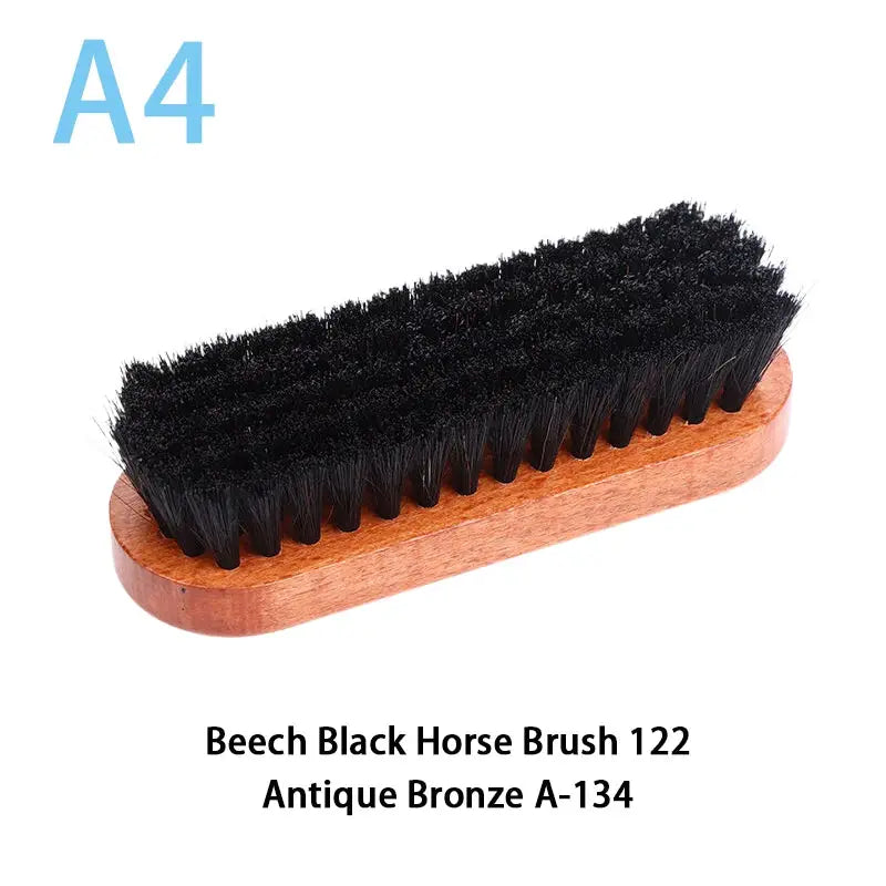Jetting Horsehair Shoe Cleaning Brush With Wood Handle for Leather Shoes Polishing and Care