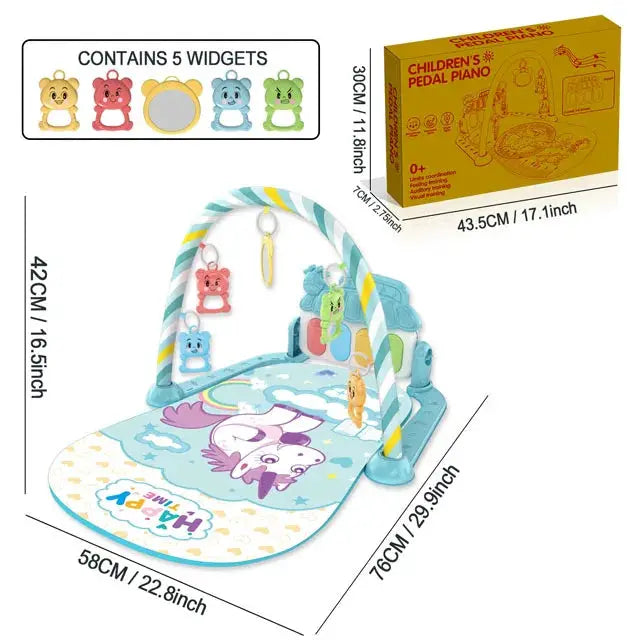 Baby Music Activity Gym Play Mat For Newborn And Infant Crawling Development With Piano Keyboard Toys Gift