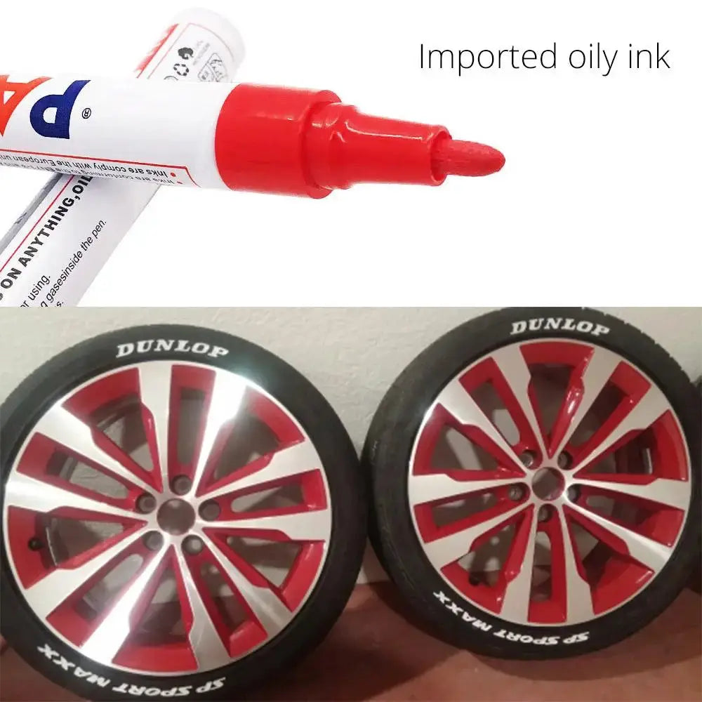 One Piece White Waterproof Tire Mark Pen For Auto Rubber Metal Permanent Paint Marker Graffiti Touch Up