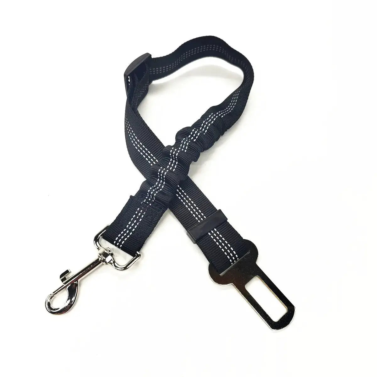 Adjustable Dog Car Seat Belt Harness With Nylon Reflective Cushioning For Safe Car Travel