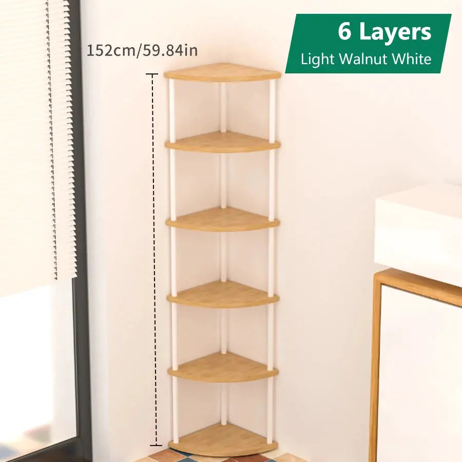 Wall Corner Shelf Storage Rack With Tiers For Living Room Kitchen Bedroom Bookshelf Plant And Flower Display 3 4 5 6