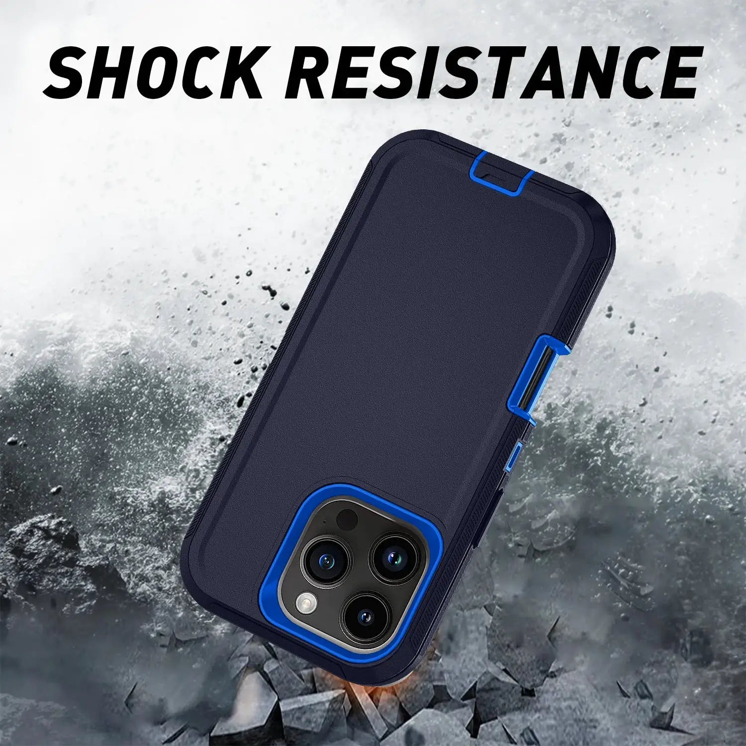 Simples Market Armor shockproof dustproof iPhone case with blue accents and rugged protection