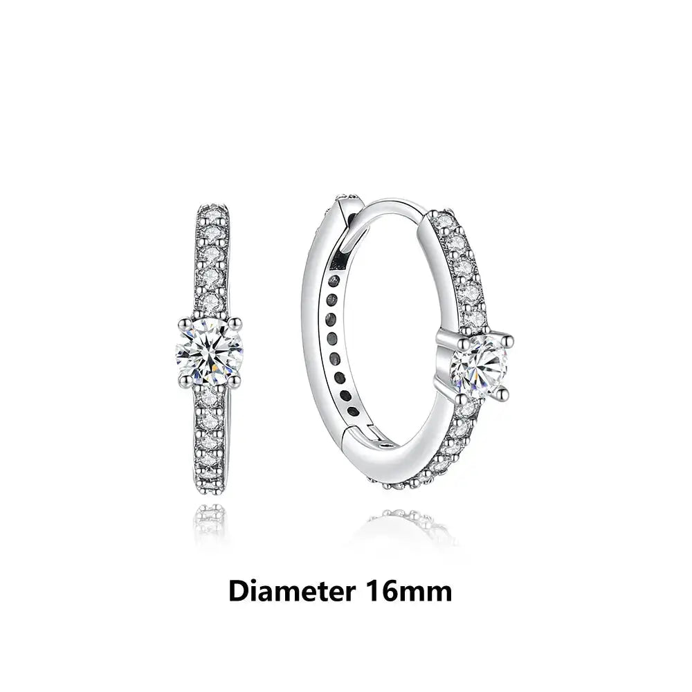 925 Sterling Silver Stud Hoop Earrings For Women Crystal Zircon Rose Gold Crown Heart Infinity Bee Design Jewelry
