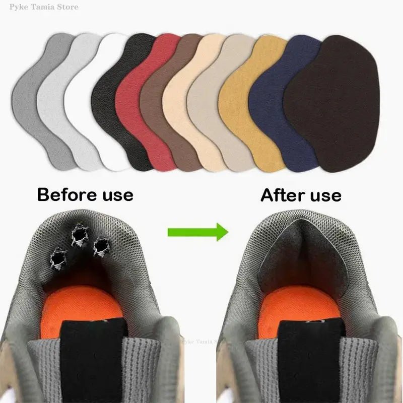 4Pcs Self Adhesive Microfiber Heel Patches For Shoes Insole Foot Care Pads For Men Women Athletic Sneakers