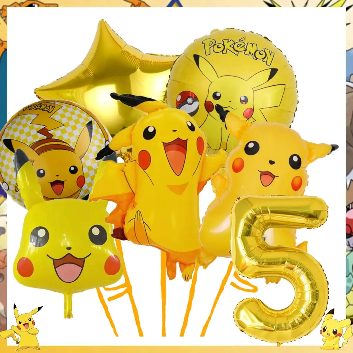 Pokemon Pikachu Birthday Party Decor Set Disposable Tableware Tablecloth Cups Plates Napkins Balloons Baby Shower Kids