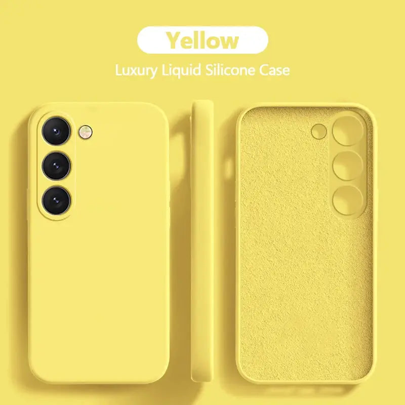 S26/S25 Ultra yellow liquid silicone phone case by Simples Market for Samsung Galaxy S26/S25/S24/S23/S22 Ultra