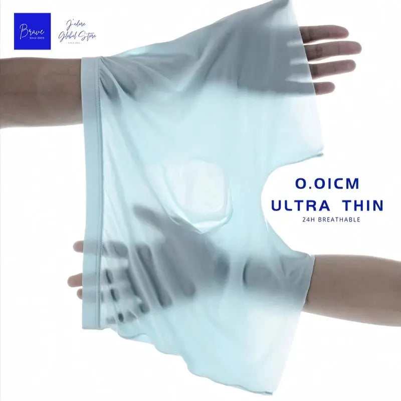 Mens Ice Silk Boxer Shorts Seamless Breathable Antibacterial Underwear For Men Comfortable Daily Wear