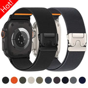 Parachute Nylon Strap for Apple Watch Band 46mm Ultra 3 2 49mm 44mm 42mm 40mm 45mm 41mm Bracelet IWatch Series 11 10 9 8 7 6 SE
