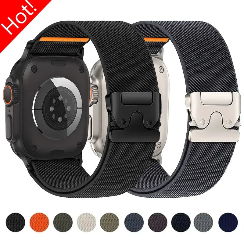 Parachute Nylon Strap for Apple Watch Band 46mm Ultra 3 2 49mm 44mm 42mm 40mm 45mm 41mm Bracelet IWatch Series 11 10 9 8 7 6 SE