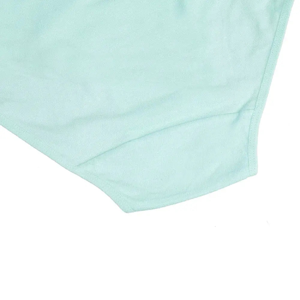 Women's mint green cotton briefs mid-rise underwear