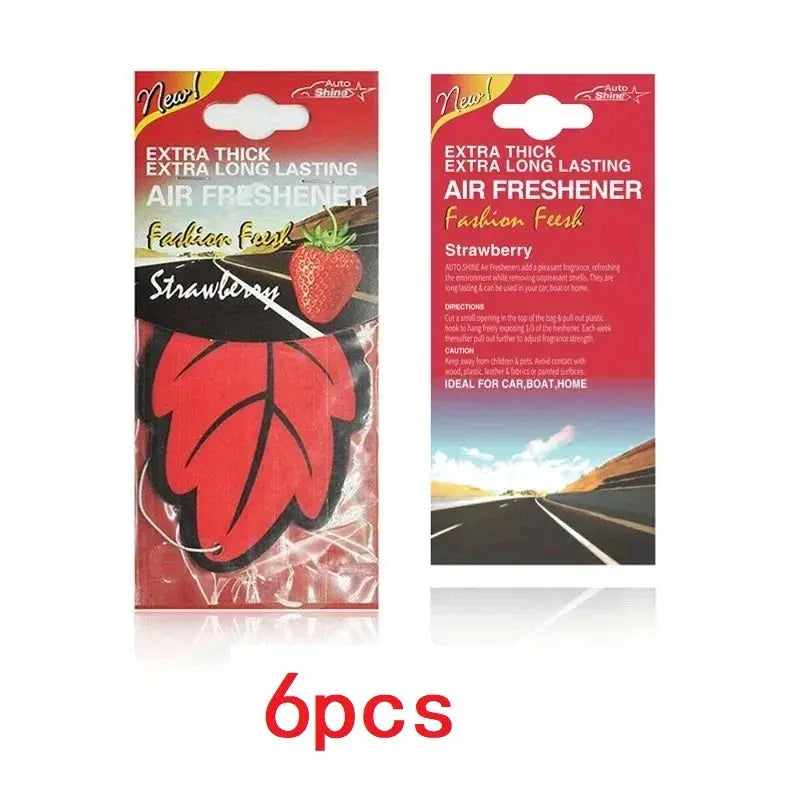 Natural Tea Paper Car Air Freshener Leaf Shape Hanging Scented Vanilla Perfume Fragrance 3 to 60 Pieces