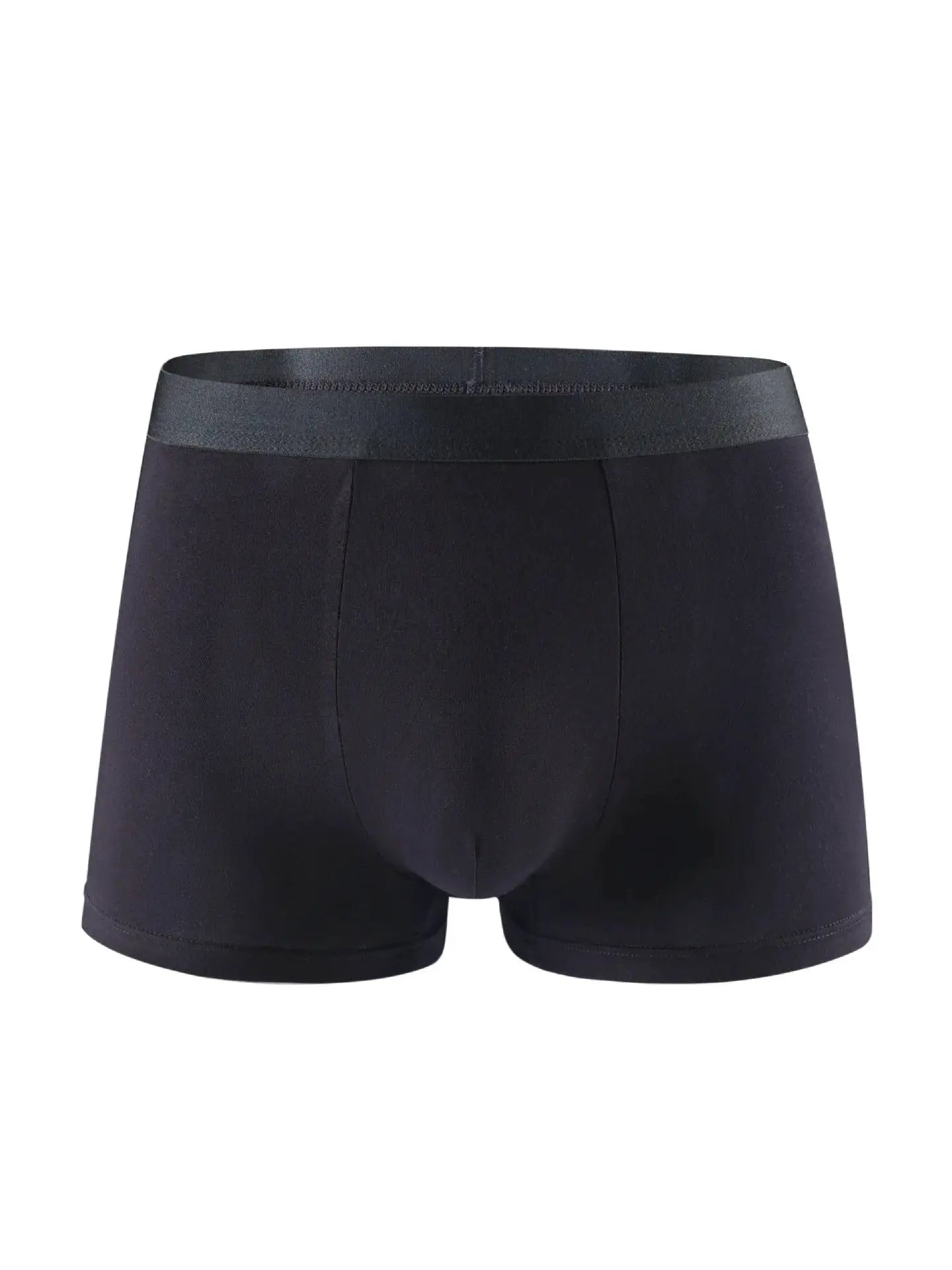 Men's bamboo fiber boxer shorts, black with elastic waistband