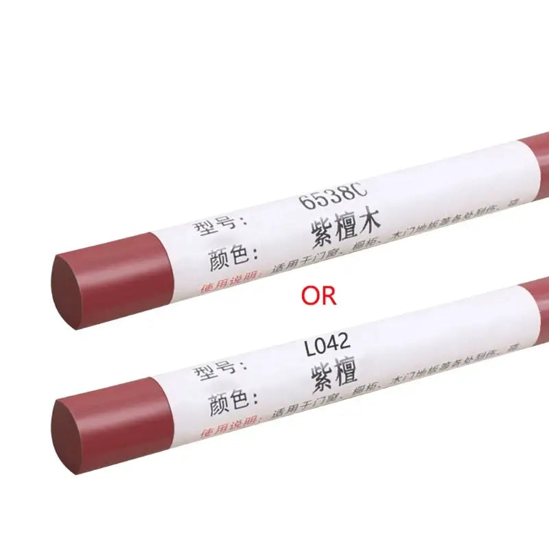 Waterproof wooden furniture repair pen set, 2 burgundy-red pens, Simples Market.