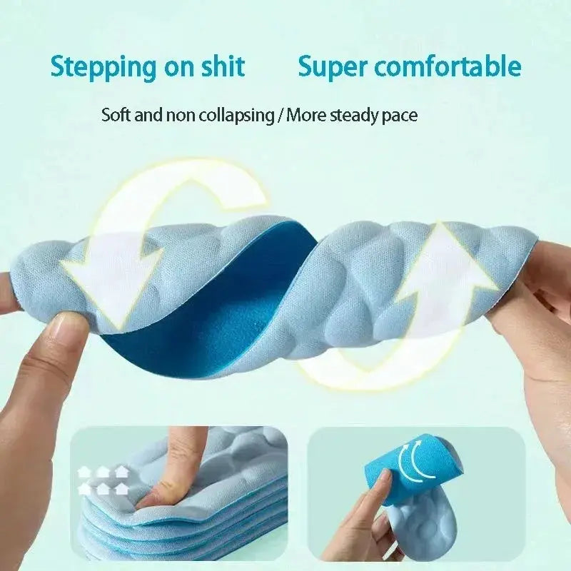 Soft Massage Memory Foam Insoles For Sport Running Shoes Breathable Cushion Pads Orthopedic Insoles For Women And Men