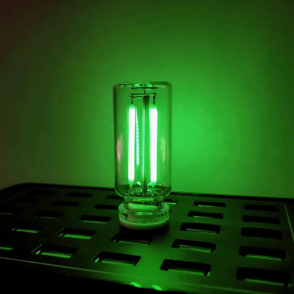 Portable USB touch night light with LED filament, green glow, Simples Market