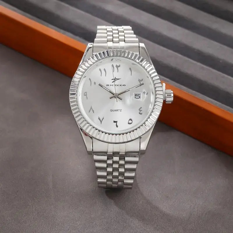 Mens Luxury Stainless Steel Quartz Wristwatch With Date Display For Classic Business And Casual Styles