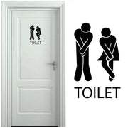 Funny Toilet Wall And Door Stickers Waterproof PVC Vinyl Decals For Bathroom Decor And Home